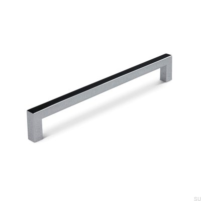 Tirador para mueble rectangular Tripoli 192, cromo pulido