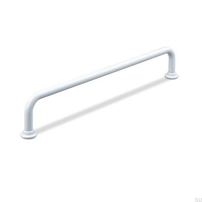 Tirador para mueble alargado Venosa 192, metal, blanco mate