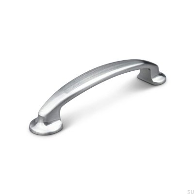 Tirador para mueble longitudinal Vittoria 96, plata cepillado