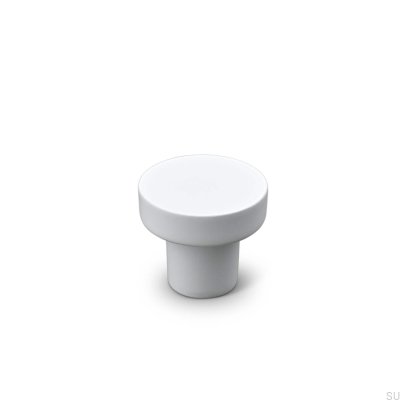 Pomo para mueble de metal Agno 28, blanco mate