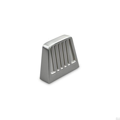 Pomo para mueble Ferrara plateado cepillado