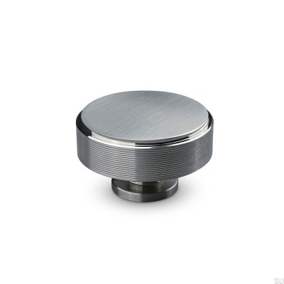 Pomo para mueble Lonato Stripe 50 Plata Cepillada