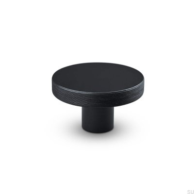 Pomo para mueble Monza Stripe 42, metal, negro mate