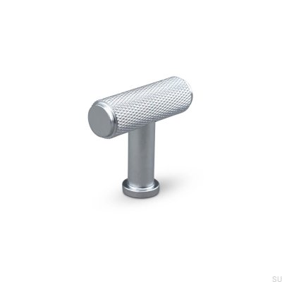 Perilla para muebles de metal plateado T-Bar Salo Ruta