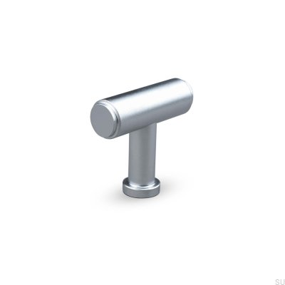 Perilla para muebles de metal plateado con barra en T Salo
