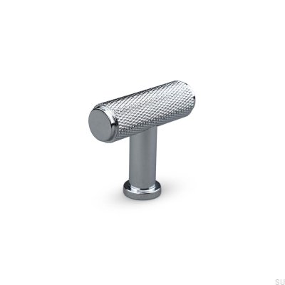 Pomo para muebles de metal T-Bar Salo Ruta, cromo pulido