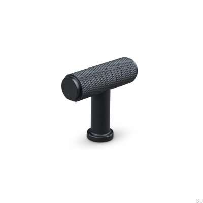 Perilla para muebles de metal T-Bar Salo Ruta, color negro mate