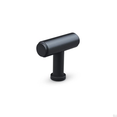 Pomo para mueble T-Bar Salo Metal Negro Mate