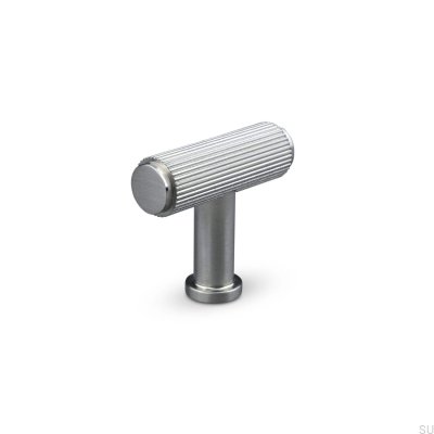 Pomo para mueble T-Bar Salo Stripe Brushed Silver