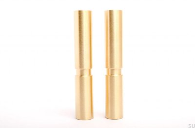 Pata de mueble cilindro 170. Latón, cepillado, sin pintar