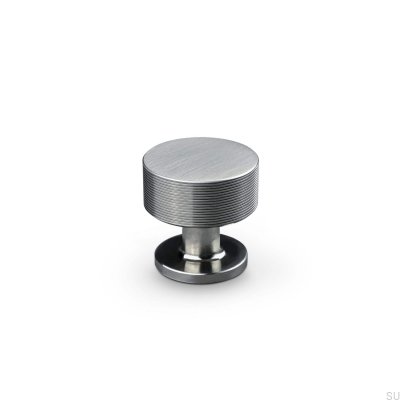 Pomo para mueble Sassari Stripe 30 Plata Cepillada