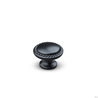 Pomo para mueble Sora 30 de metal, negro mate