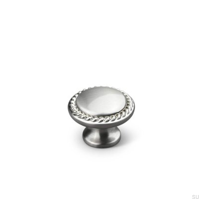 Pomo para mueble Sora 30 plata cepillado