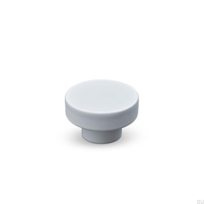 Pomo para mueble Vasto 34 de metal, blanco mate