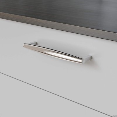 Tirador para mueble alargado Hjo 192, cromo pulido