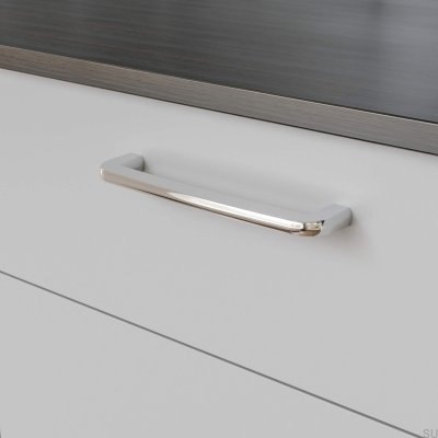Tirador para mueble alargado Visby 192, cromo pulido
