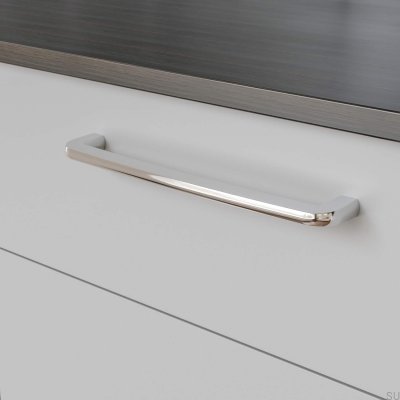 Tirador para mueble alargado Visby 256, cromo pulido