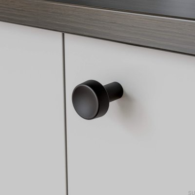 Pomo para mueble de metal Hjo 25, negro mate