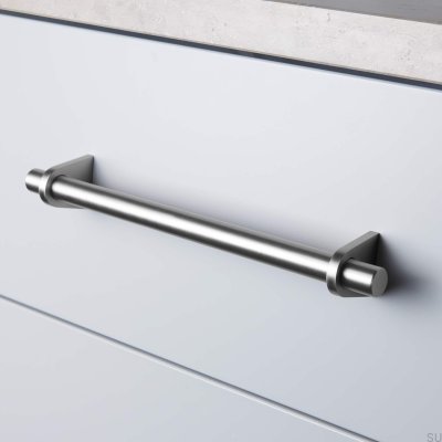 Tirador para mueble rectangular Marstrand 220 plateado