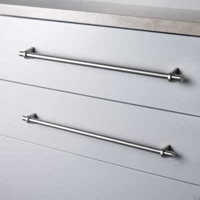 Marstrand 420 Tirador para mueble rectangular plateado