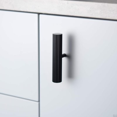 Pomo para mueble T-Bar Smögen Metal negro mate (2 piezas)