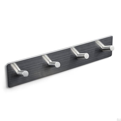 Nantes 260-4 Colgador de pared plateado cepillado