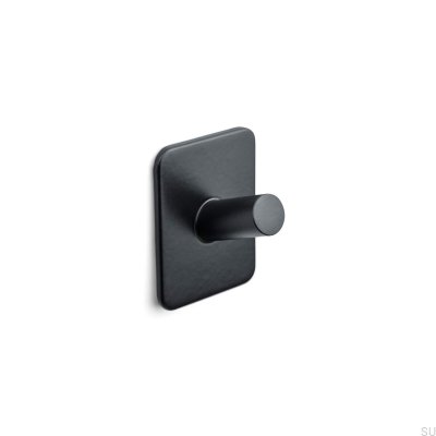 Perchero de pared Nantes 38-1, metal, negro mate