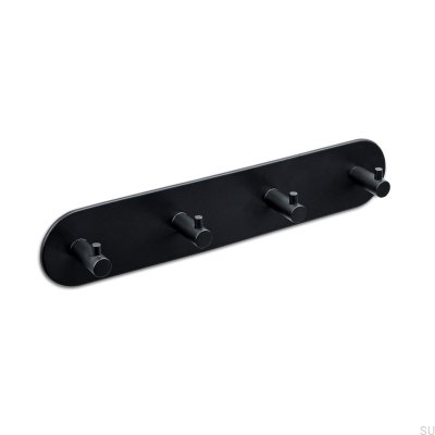 Colgador de pared Tours 260-4, metal, negro mate