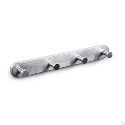 Colgador de pared plateado cepillado Dijon 314-4