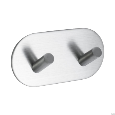 Colgador de pared Base 100-2 Acero cepillado