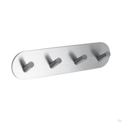 Colgador de pared Base 100-4 Acero cepillado