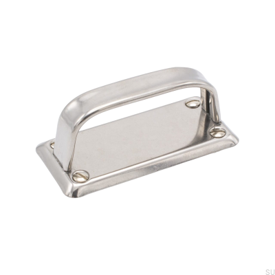 Tirador para mueble alargado con arandela 5182 54 Acero pulido