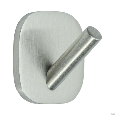 Percha de pared maciza 1 Plata cepillada