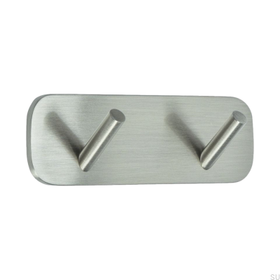 Colgador de pared Solid 2 Plata cepillado
