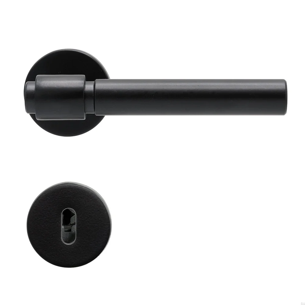 752015-41E Klamka do drzwi Helix 200 Plain Metalowa Czarna