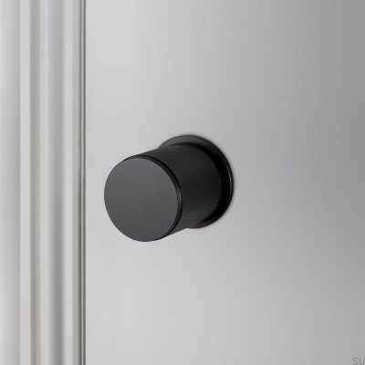 Pomo de puerta de doble cara Cross 57 Acero Negro