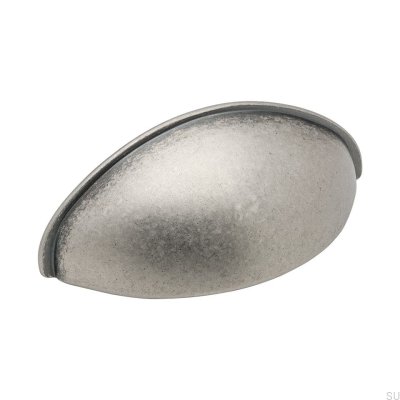 Tirador para mueble Shell 2532 64 Plata envejecida