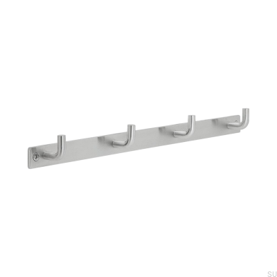 Colgador de pared Strand 4 Acero pulido