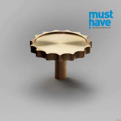 Pomo para mueble Lexi L Latón cepillado Sin pintar