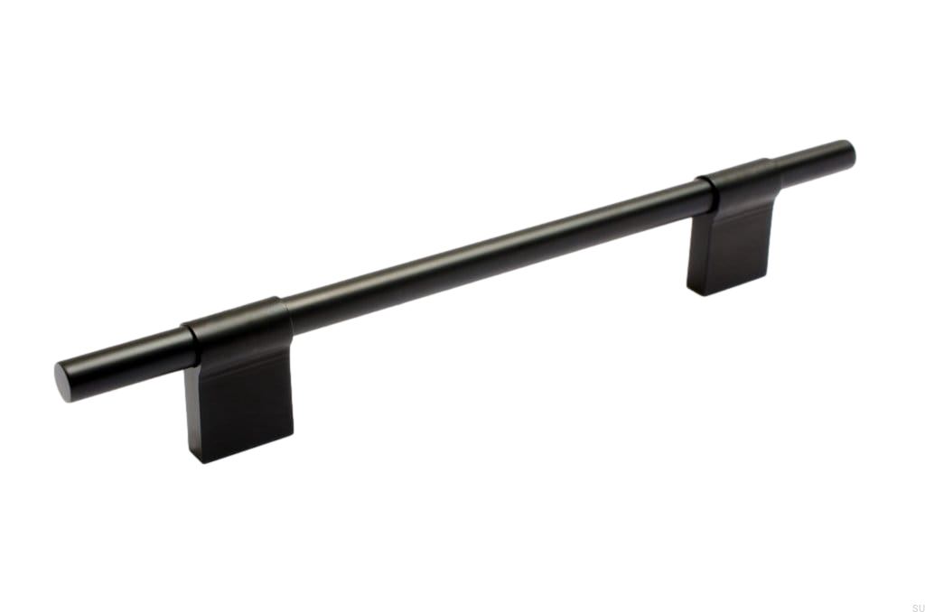 Zdjęcie produktowe uchwytu podłużnego Line 198 czarne aluminium