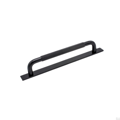 Tirador para mueble alargado con arandela Helix 160 Aluminio Negro 