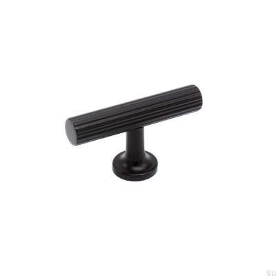Pomo para Mueble T-Bar Portland Metal Negro