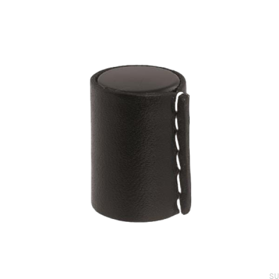 Pomo para mueble Läderknopp Metal negro y negro