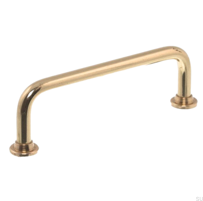 Tirador para mueble alargado 1353 128 Latón pulido, sin barnizar