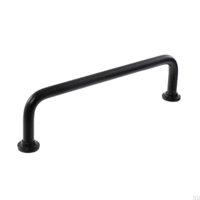 Tirador de mueble negro alargado