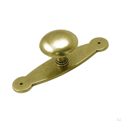 Pomo para mueble con base 5383 Antique Gold