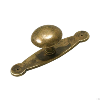 Pomo para mueble con base 5383 Bronce envejecido