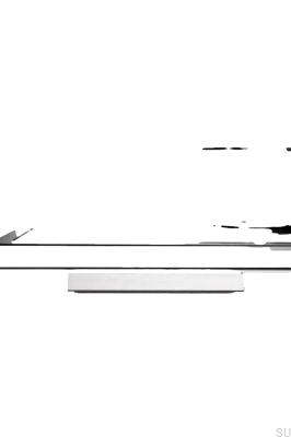 Tirador para muebles Bench 160 de aluminio con borde cepillado