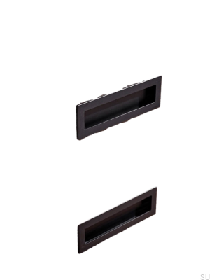 Tirador para muebles empotrado Inn 160 de metal negro mate