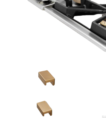 Tirador alargado para mueble Station 32 Aluminio Dorado Cepillado